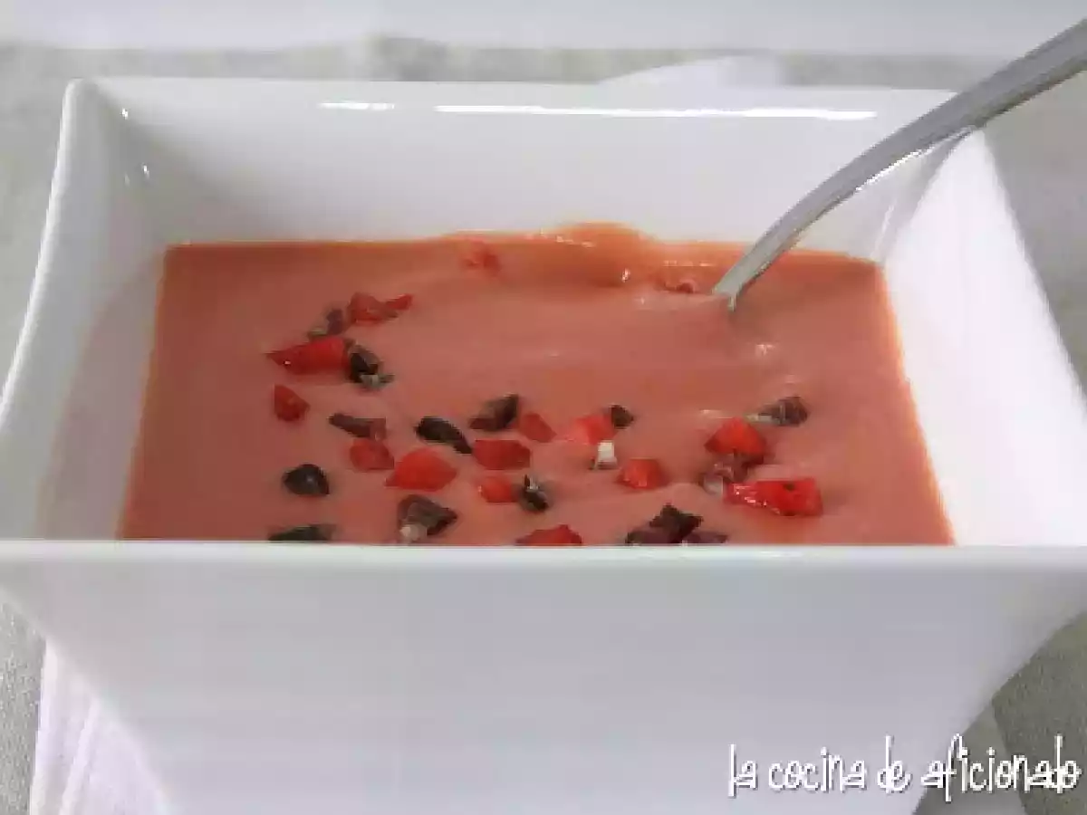 Salmorejo de fresas