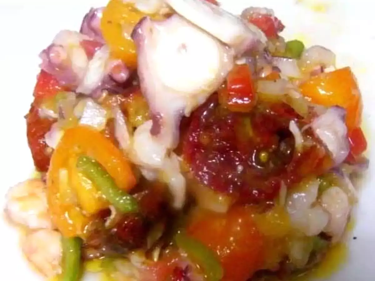 Salpicón de gambas, langostinos y pulpo - foto 3