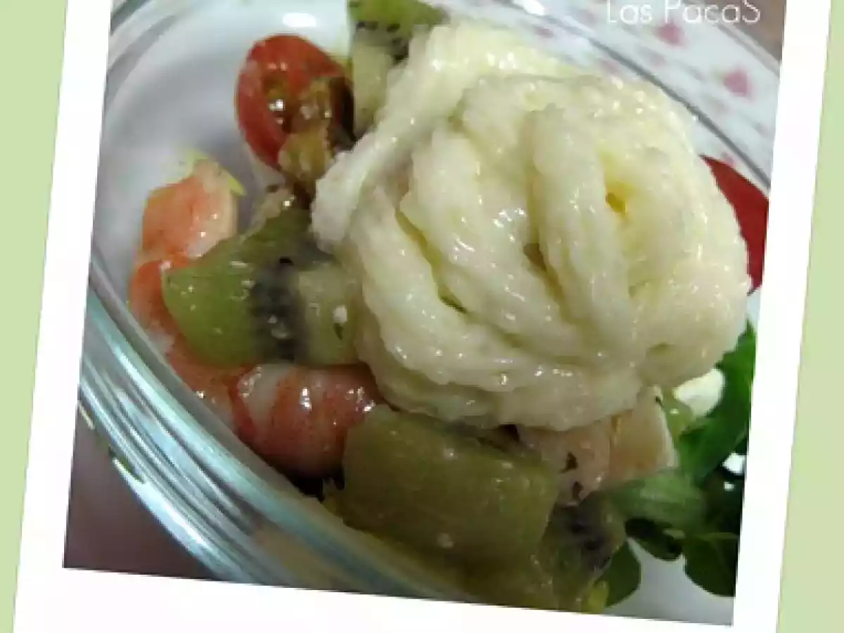 Salpicón de Kiwi con Mayonesa de Manzana