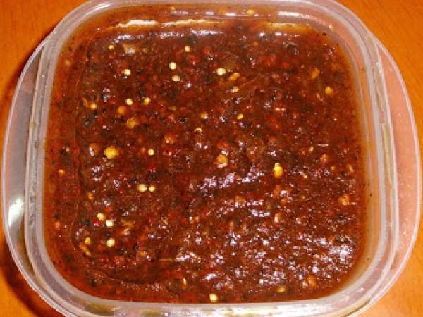 Salsa de chile morita.