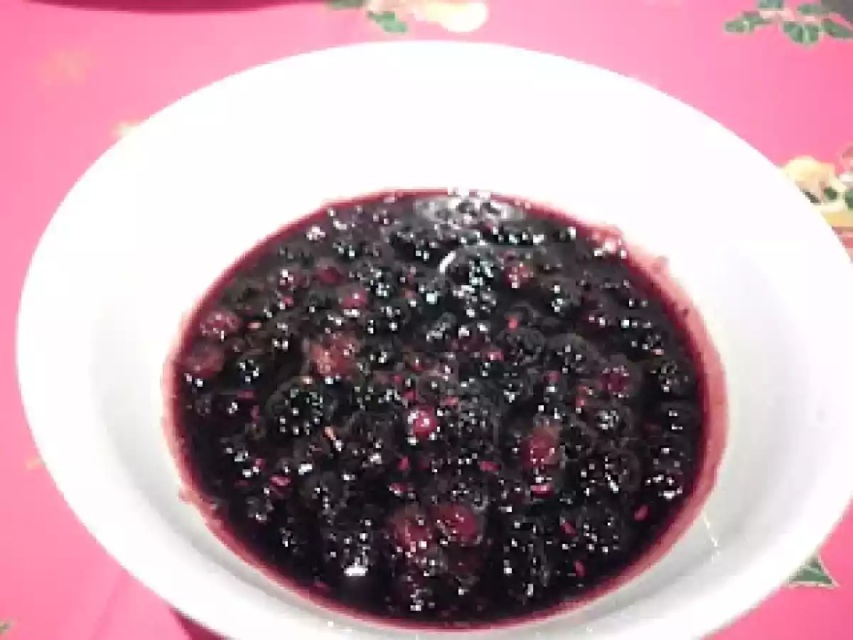 Salsa de frutas del bosque al Pedro Ximenez