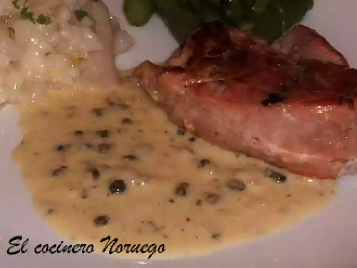 Salsa de pimienta verde