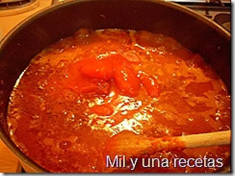 Salsa de tomate con carne (ragú), foto 1