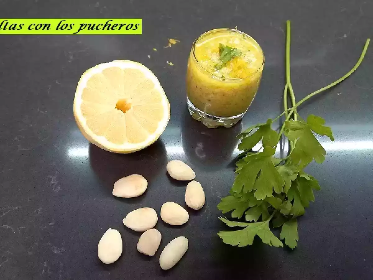 Salsa gremolata con almendras
