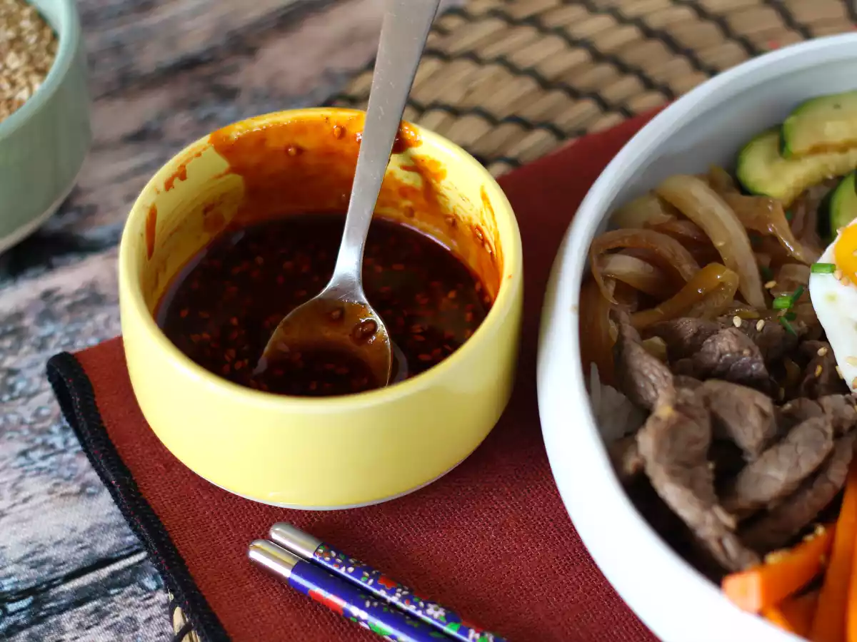 Salsa picante coreana con gochujang para Bibimbap - foto 4
