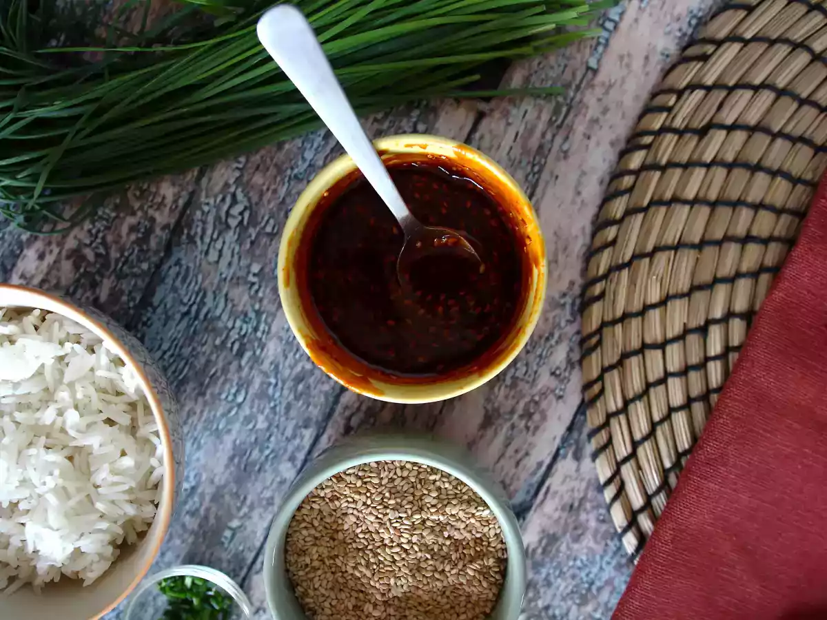 Salsa picante coreana con gochujang para Bibimbap - foto 5