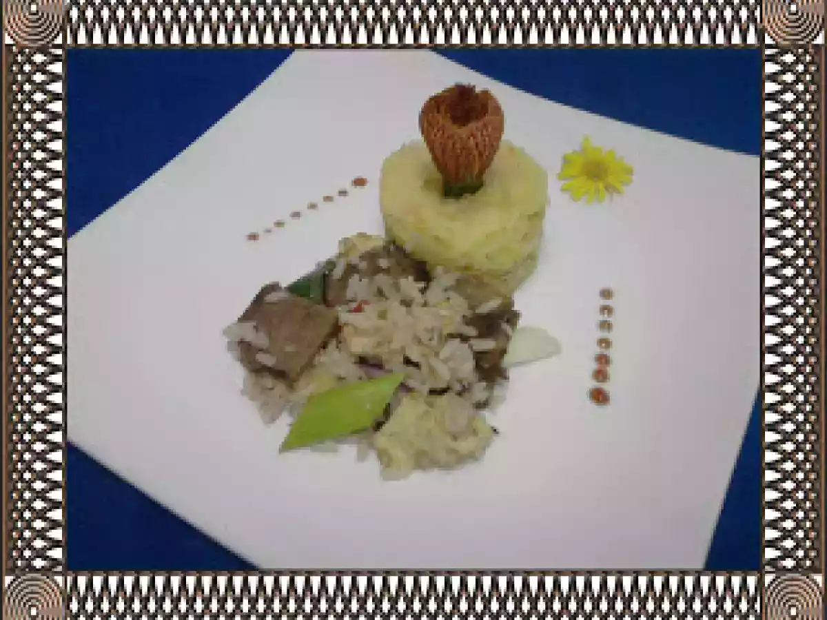 SALTEADO DE LOMO ASADO CON ARROZ BLANCO