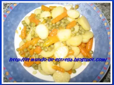 Salteado de Patatas, Zanahorias y Guisantes - foto 2