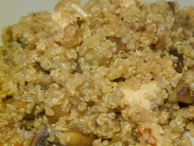 Salteado de quinoa, berenjena y champiñones - foto 2