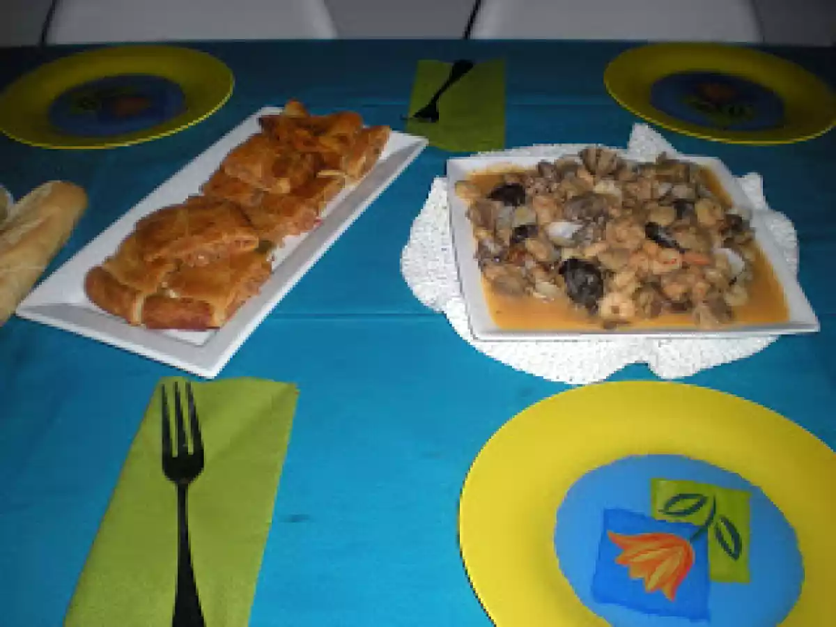 Salteado de setas con almejas y gambas - foto 2