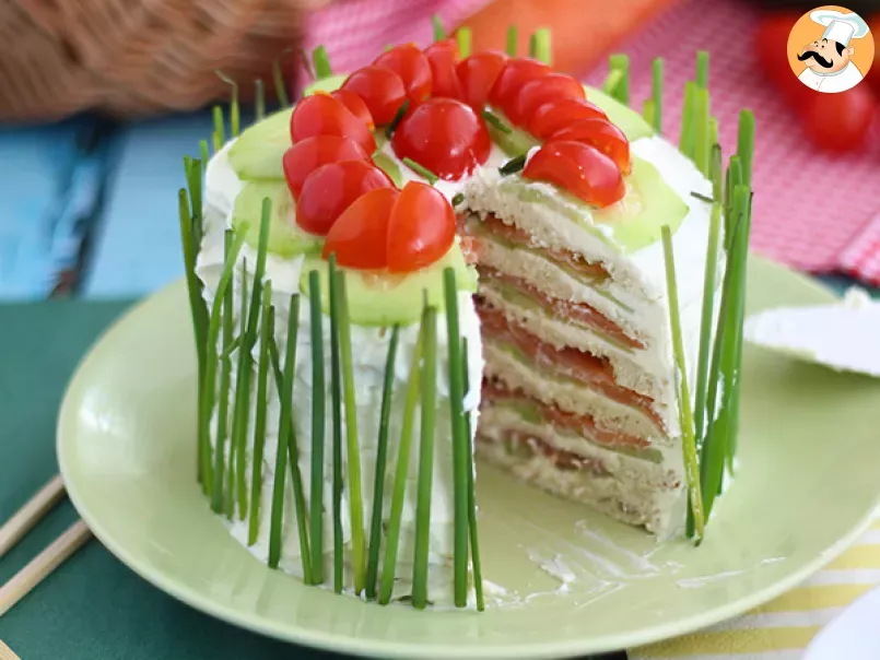 Sandwich cake, pastel fresco para el aperitivo - foto 2
