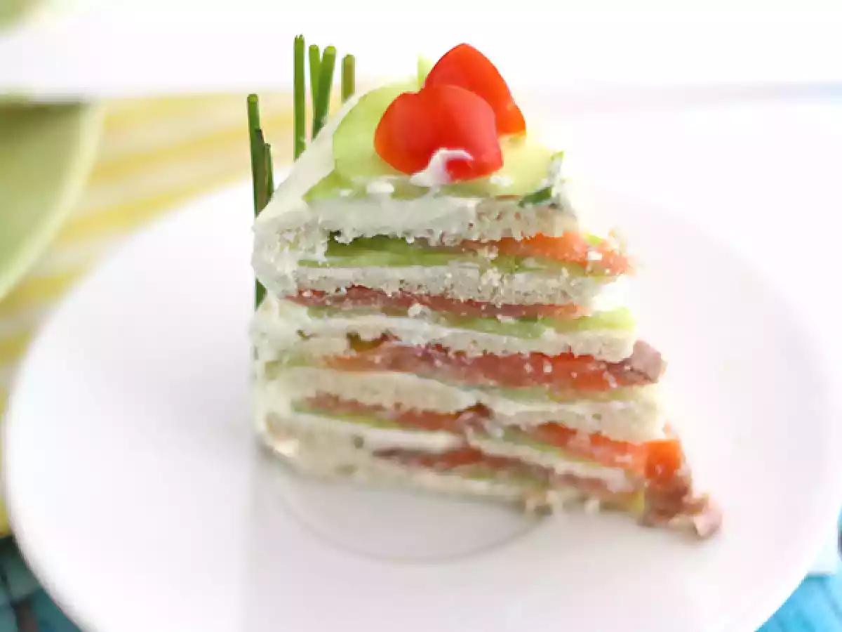 Sandwich cake, pastel fresco para el aperitivo - foto 5
