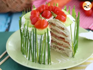 Sandwich cake, pastel fresco para el aperitivo - foto 2