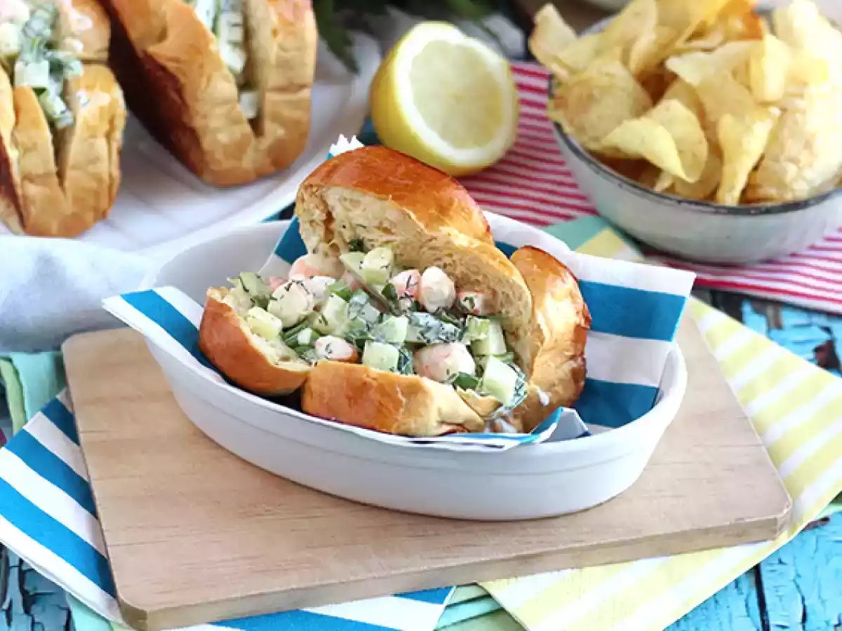 Sandwich de gambas con brioche (prawns roll) - foto 2