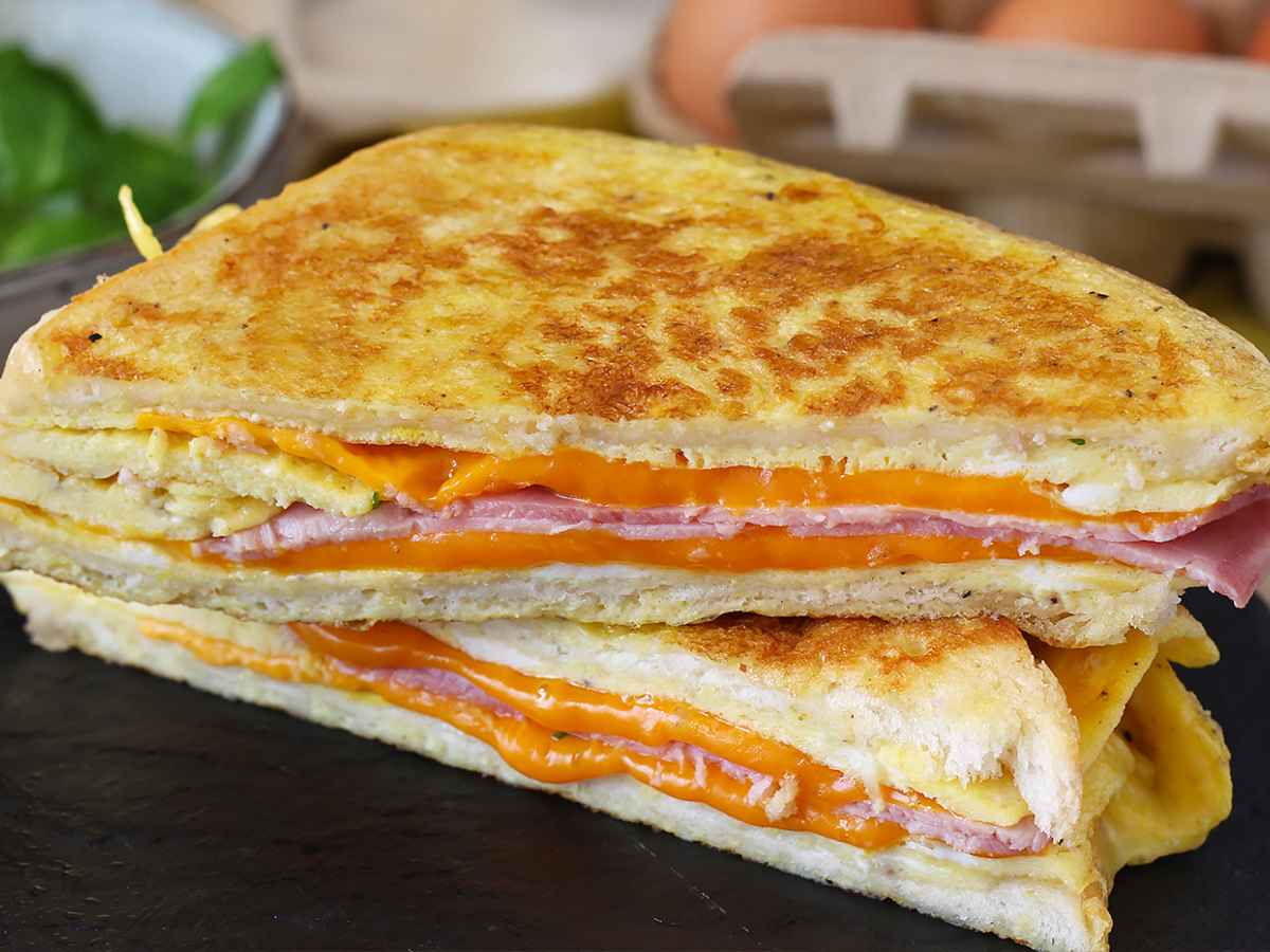 Sándwich de tortilla egg sandwich hack receta express Receta Petitchef
