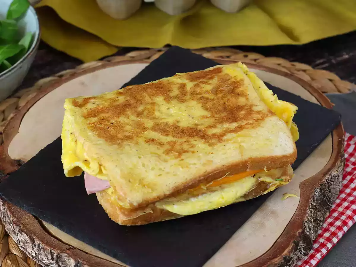 Sándwich de tortilla - Egg sandwich hack – Receta express - foto 2