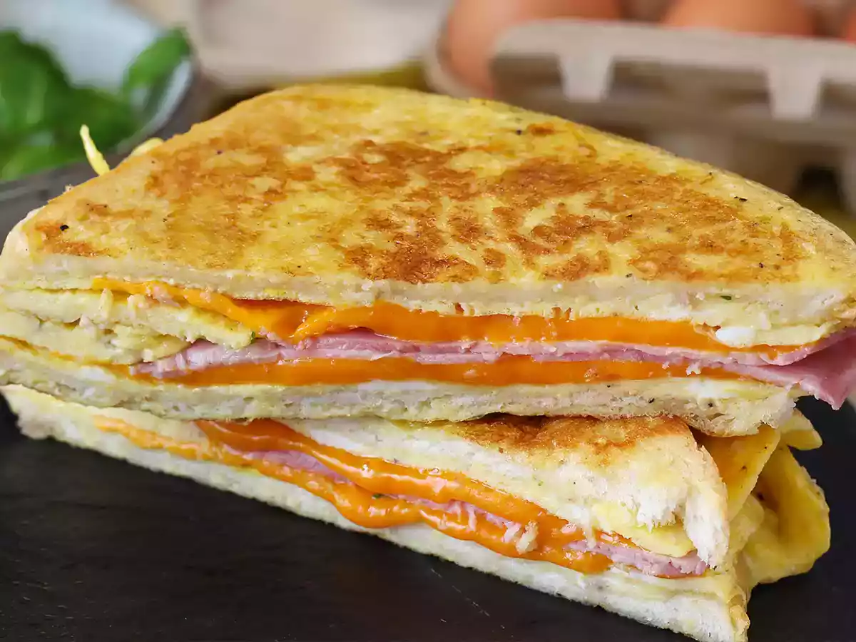 Sándwich de tortilla - Egg sandwich hack – Receta express - foto 3