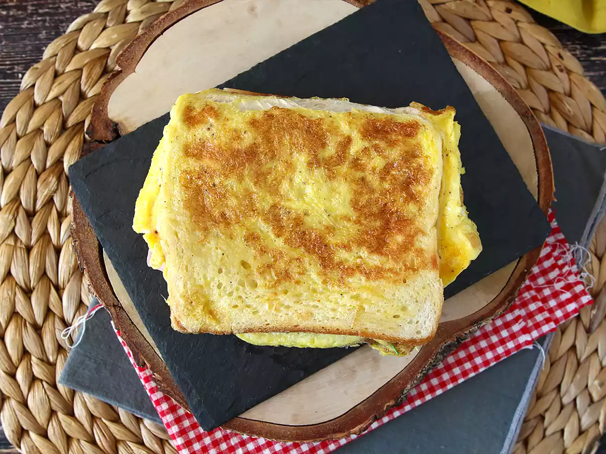Sándwich de tortilla - Egg sandwich hack – Receta express - foto 4