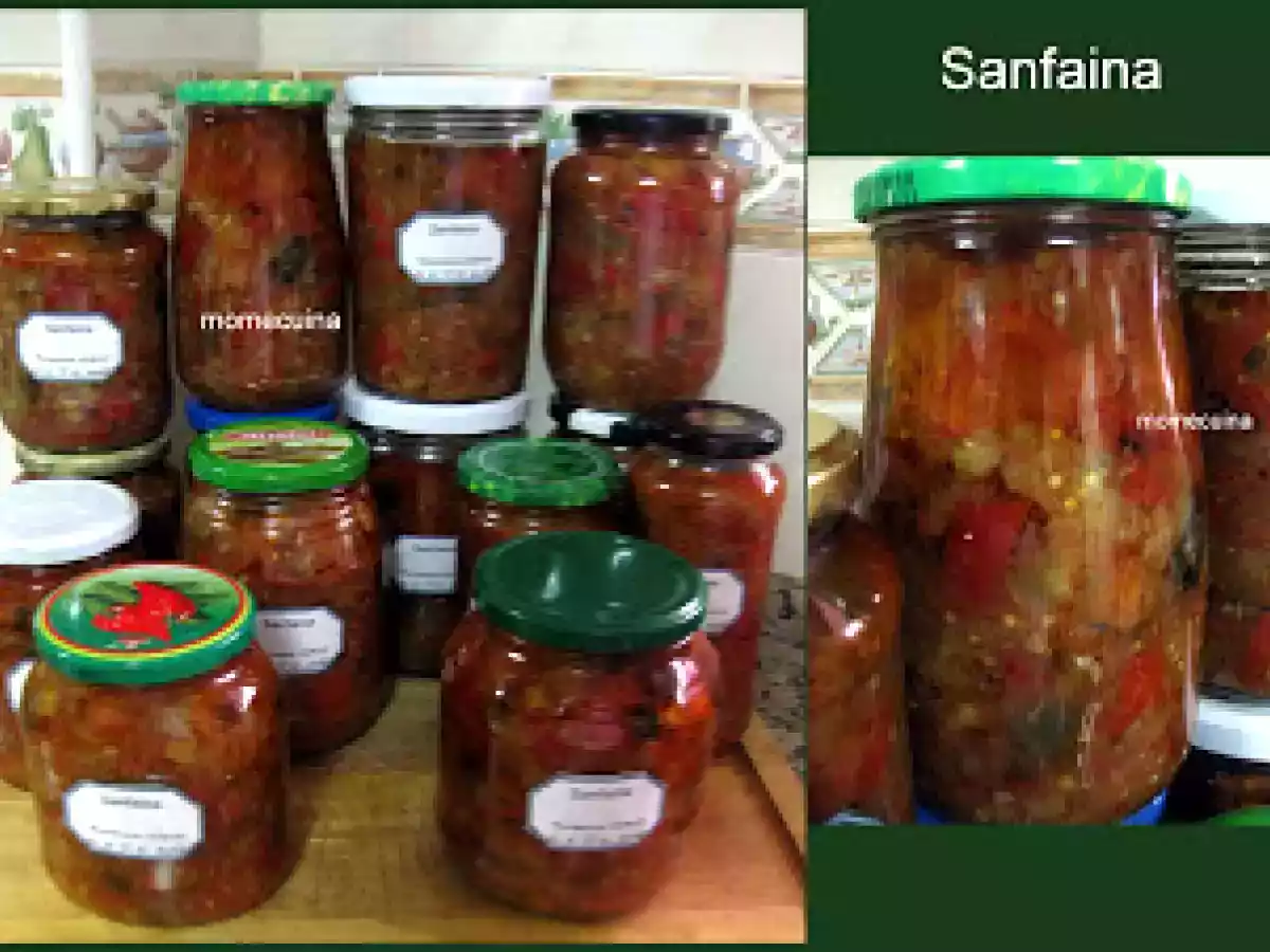 Sanfaina en conserva. Pisto en conserva