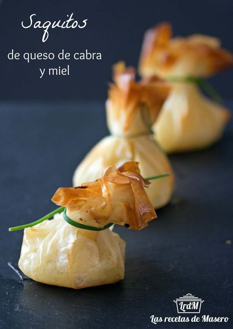 Saquitos de queso de cabra y miel Receta Petitchef