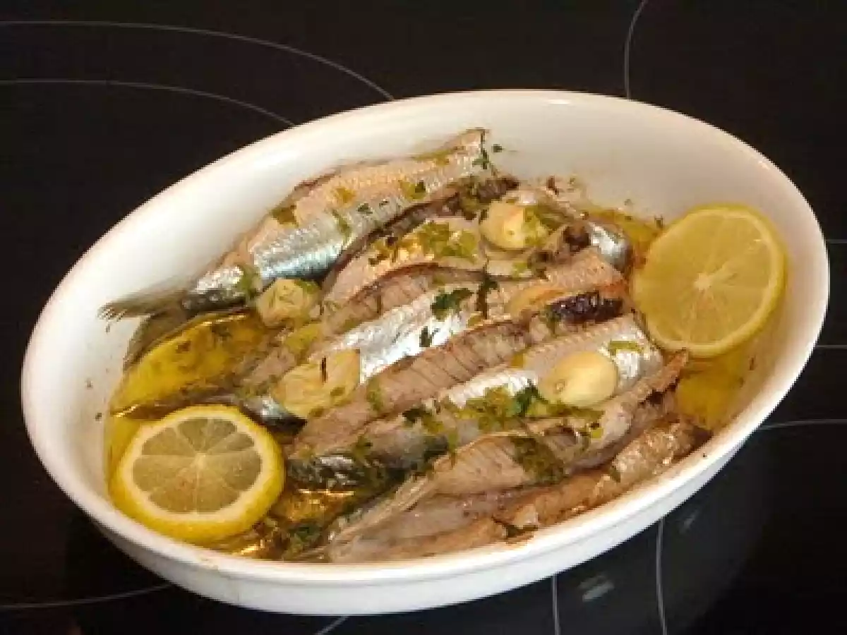Sardinas al horno con limón