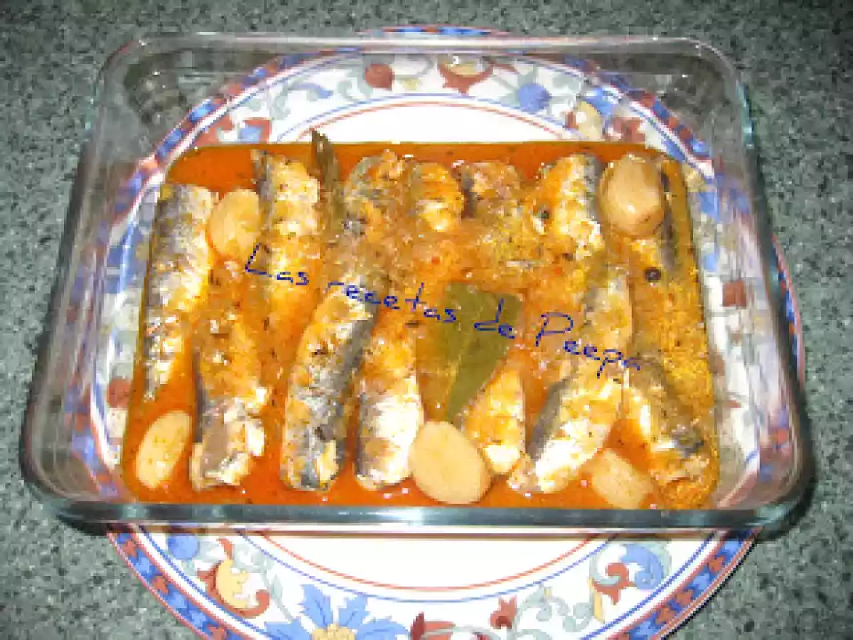 Sardinas al vapor en escabeche (Thermomix)