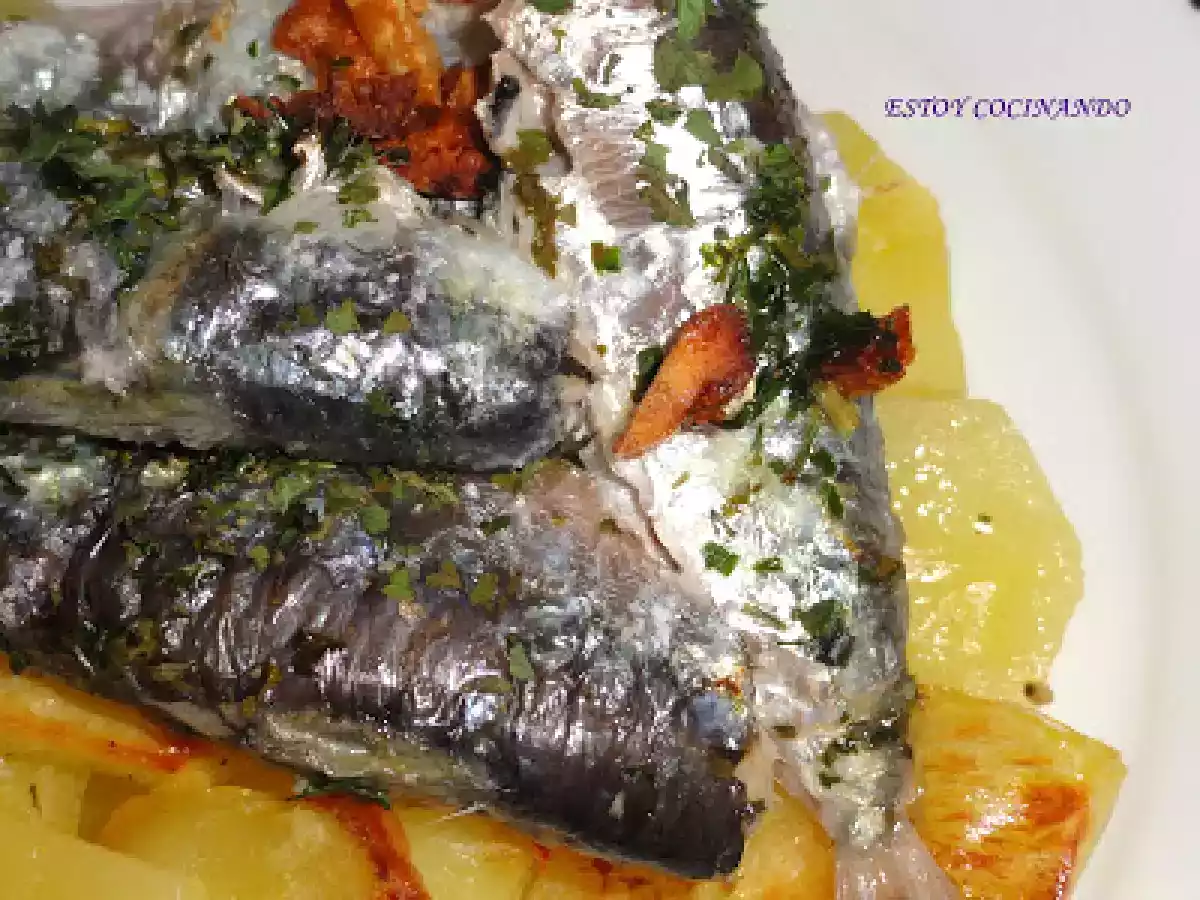 Sardinas con patatas al horno - foto 3