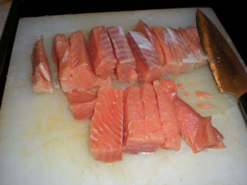 Sartén de salmón con gulas - foto 3