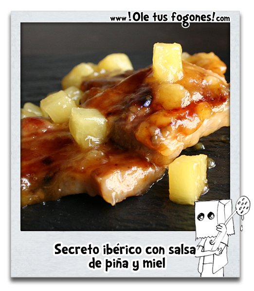 Secreto ibérico con salsa de piña y miel Receta Petitchef