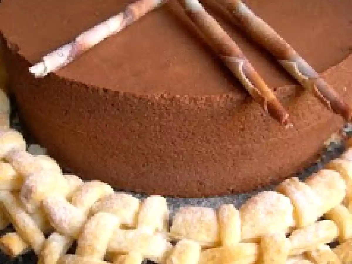 Semifrio de chocolate con corazón de naranja