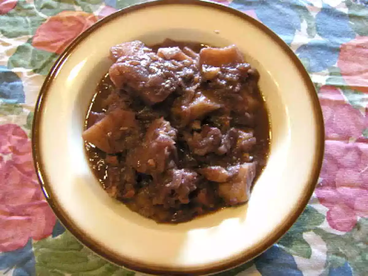 SEPIA ESTOFADA CON PATATAS Y CHOCOLATE