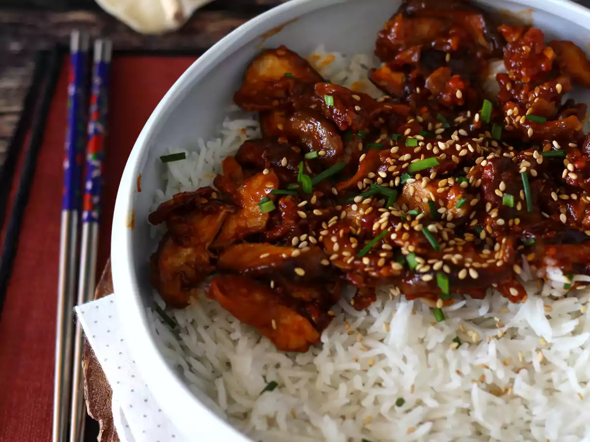 Setas a la coreana - Setas shiitake en salsa gochujang - foto 3