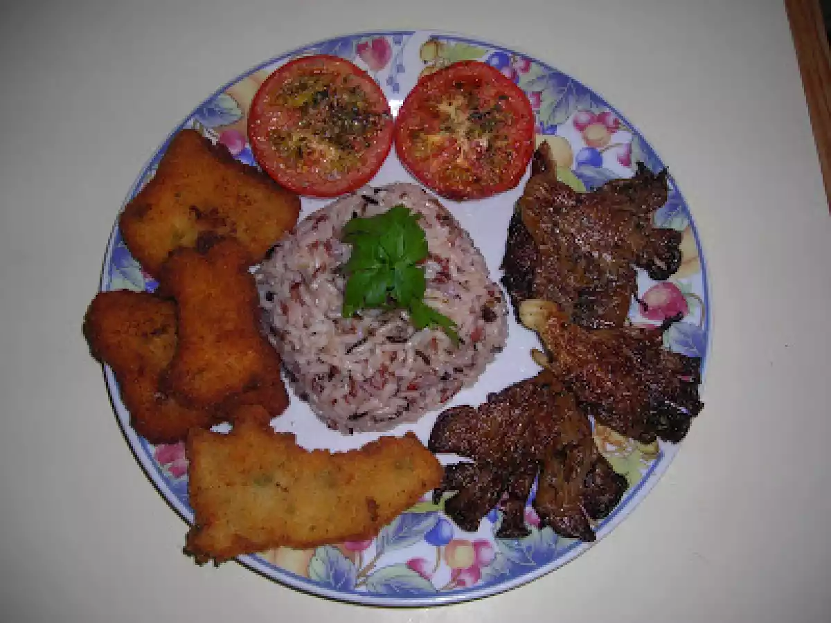 Setas a la plancha con hierbas y soja