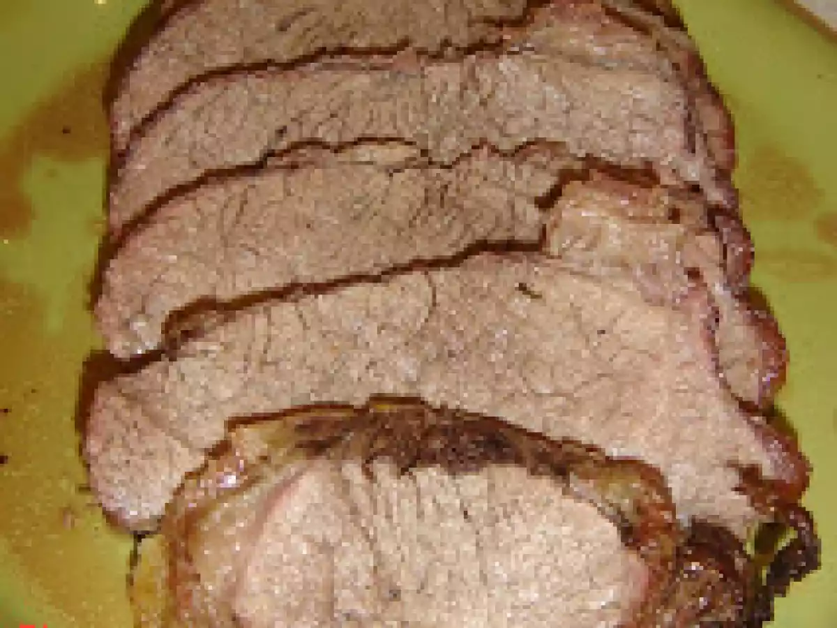 Sin gluten, huevo ni lactosa - Carne asada con salsa de zanahorias.