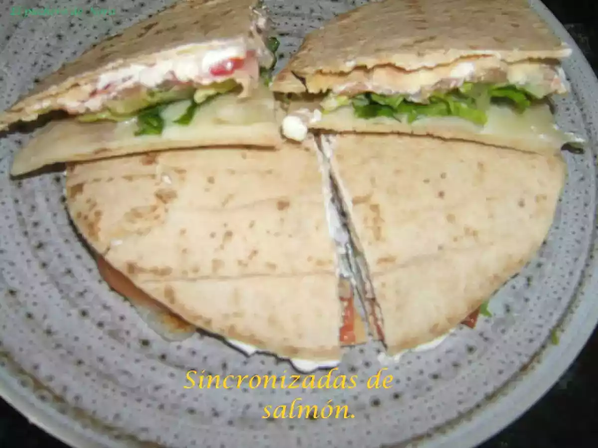 Sincronizadas de salmón ahumado.