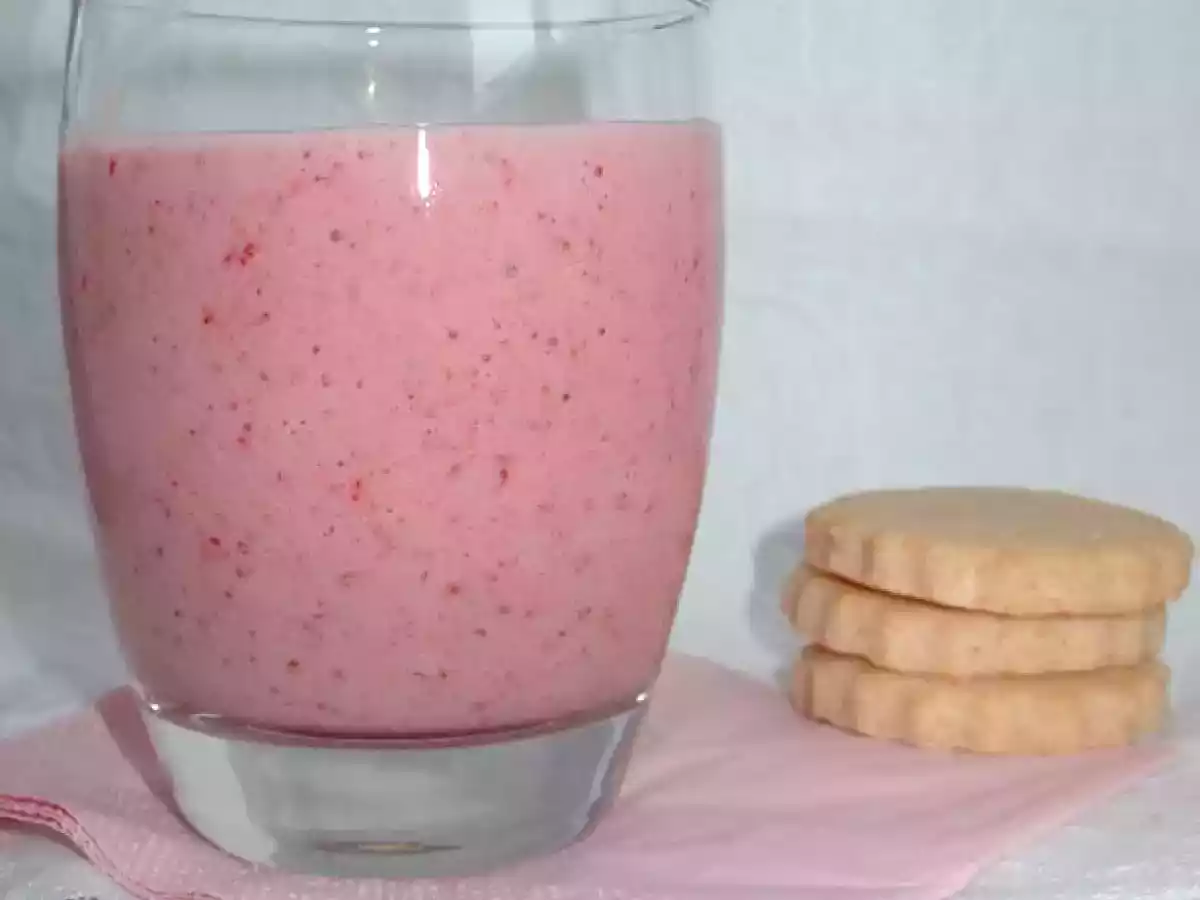 Smoothie de fresa y plátano