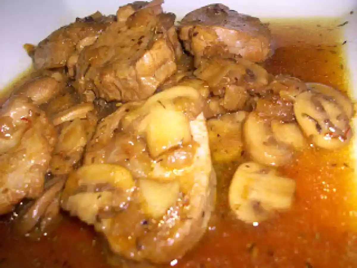 Solomillo al whisky con champiñón