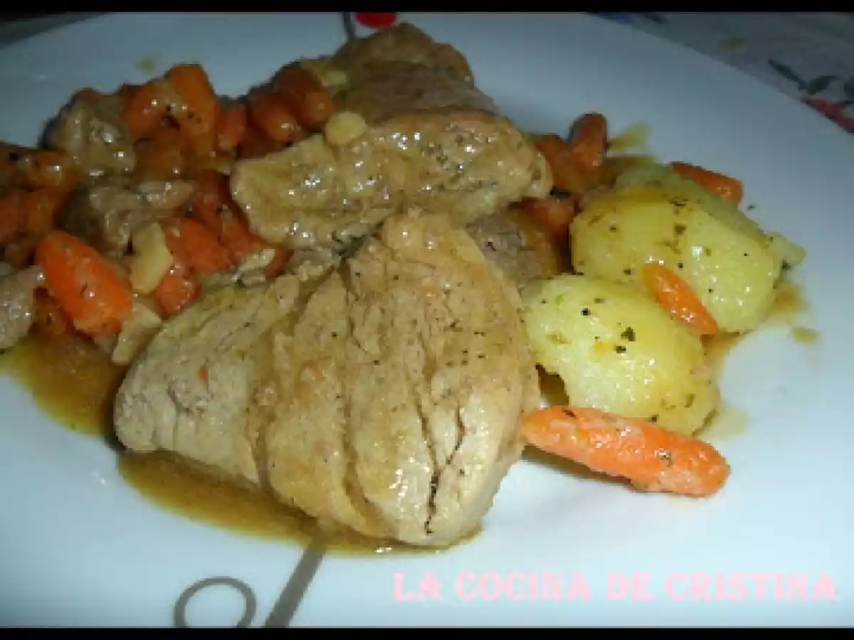 SOLOMILLO AL WHISKY CON PATATAS Y ZANAHORIAS BABYS GLASEADAS - foto 2