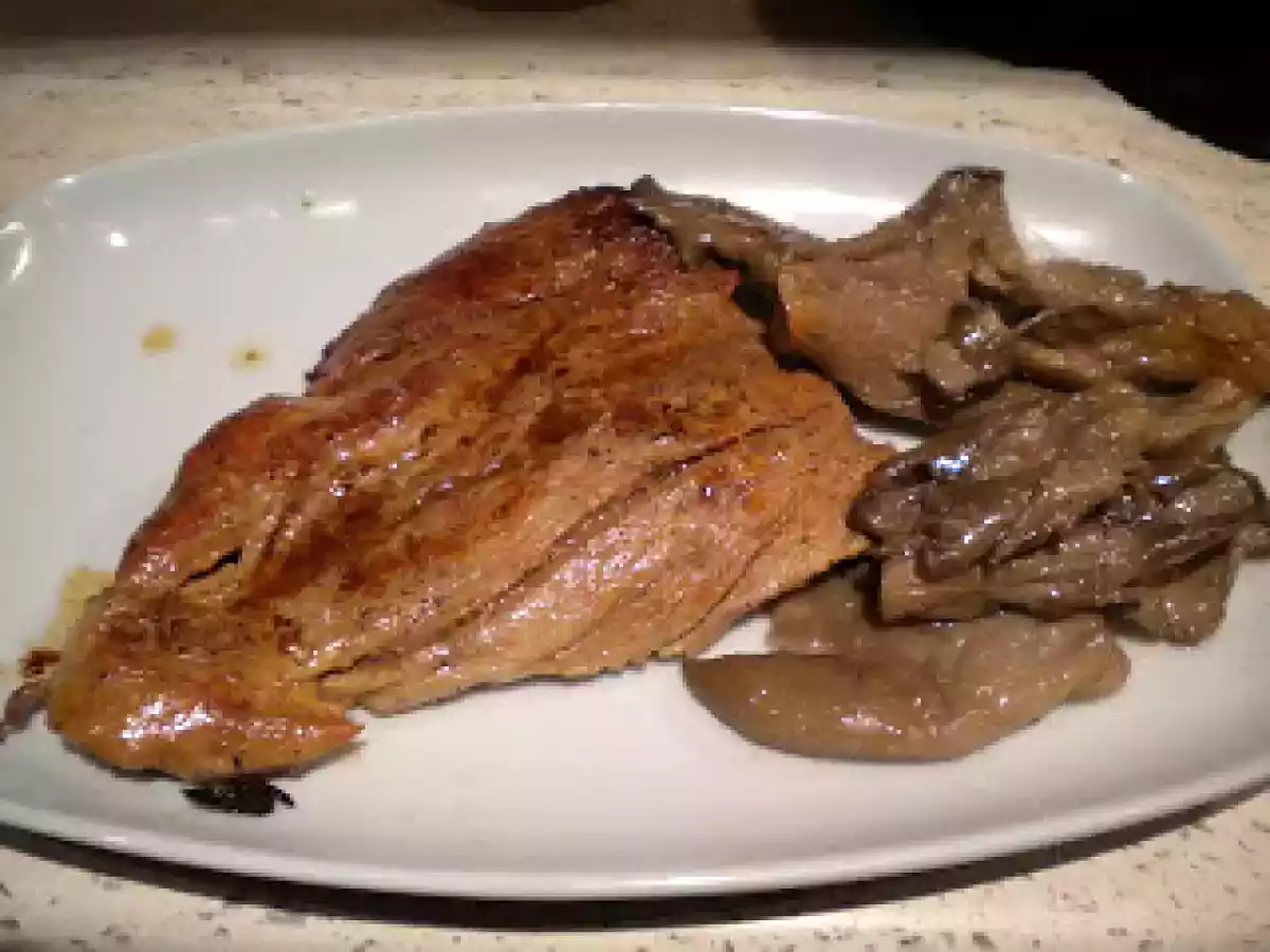 Solomillo al whisky con setas