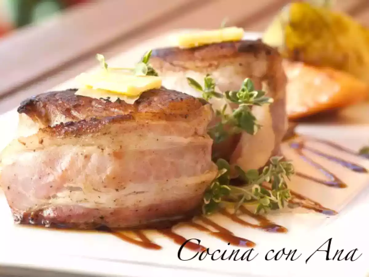 Solomillo con pétalos de queso