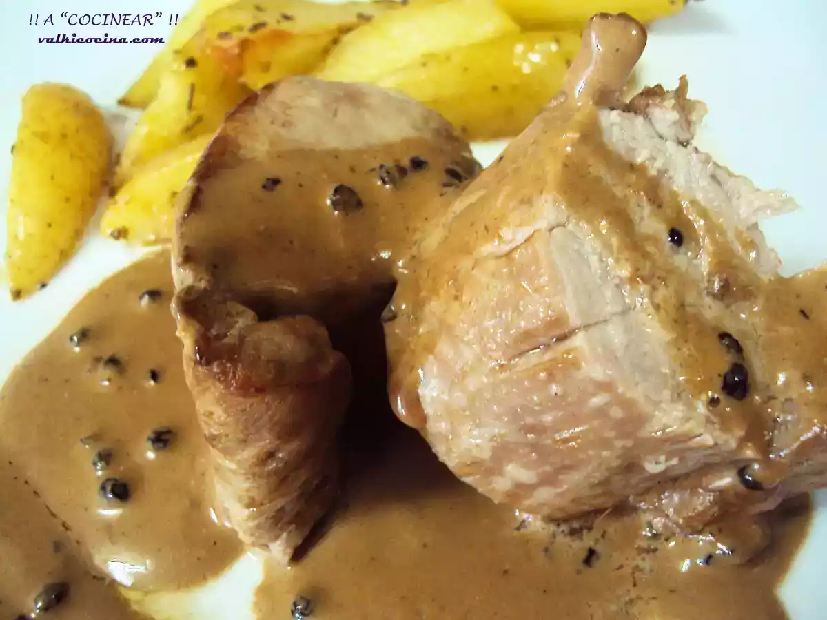 Solomillo de cerdo a la pimienta negra
