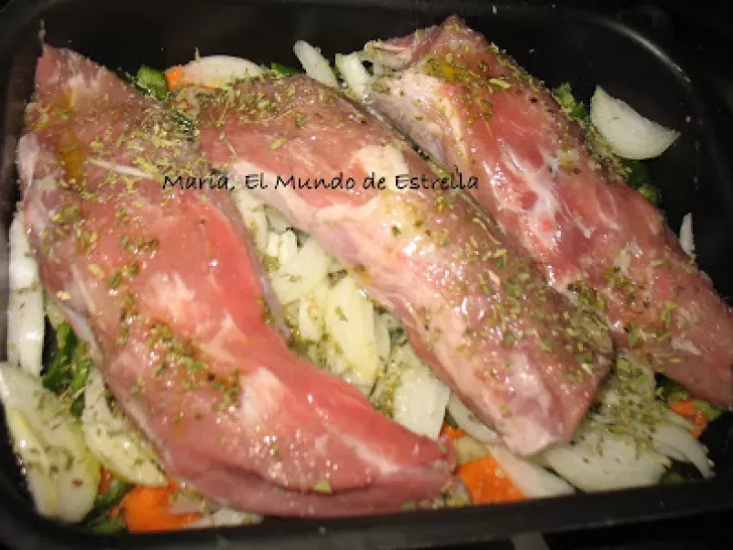 Solomillo de cerdo al horno con verduras - foto 2