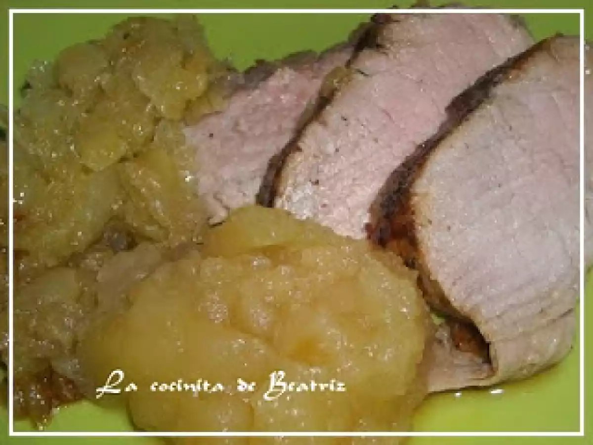 Solomillo de cerdo con cebolla caramelizada y melaza