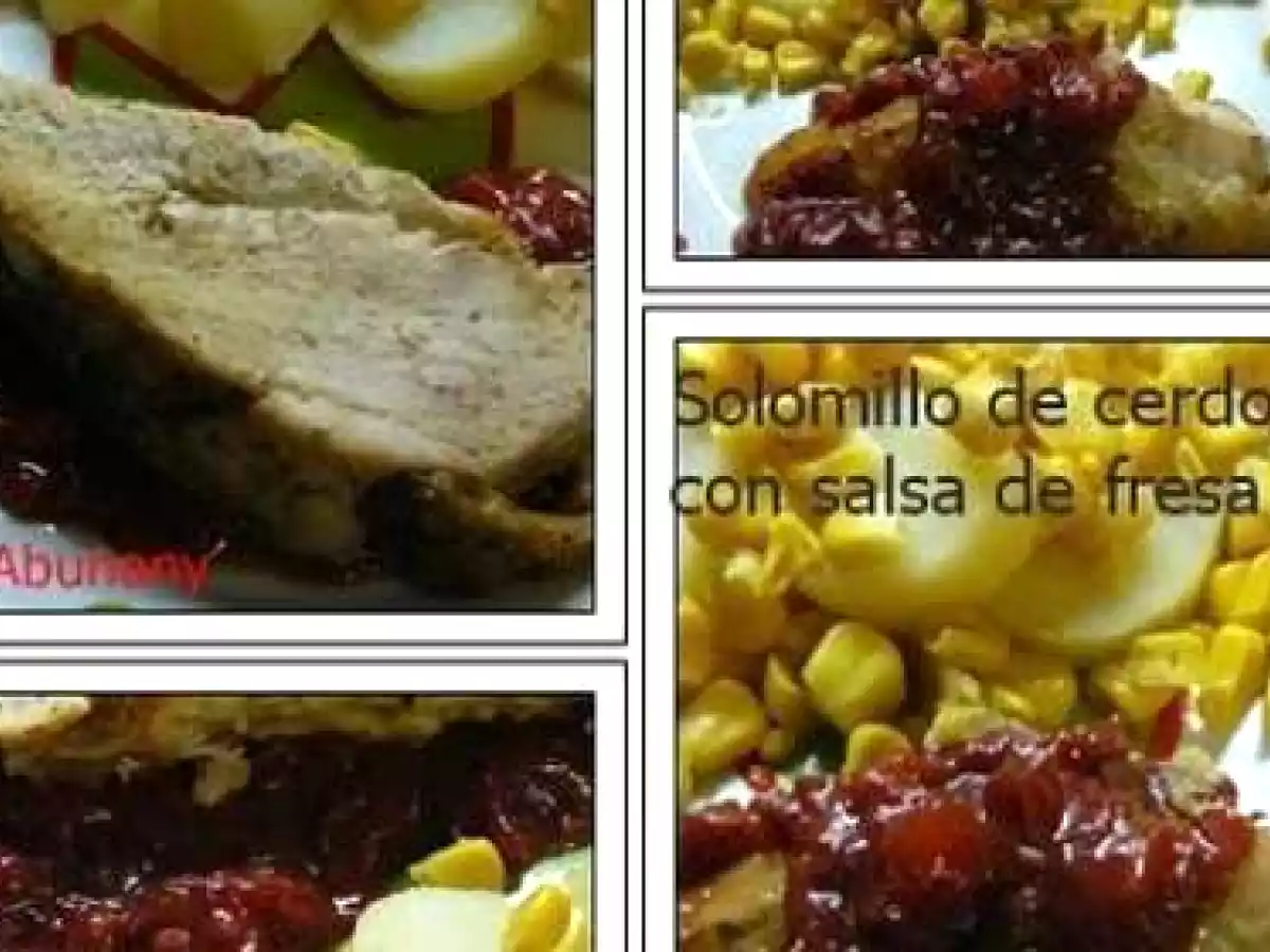 Solomillo de cerdo con salsa de fresa