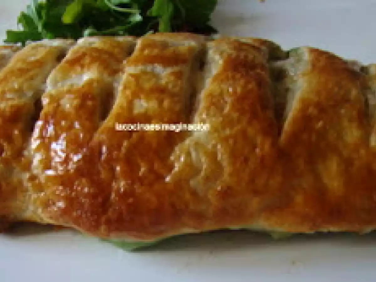 Solomillo en hojaldre con mostaza verde e Idiazábal