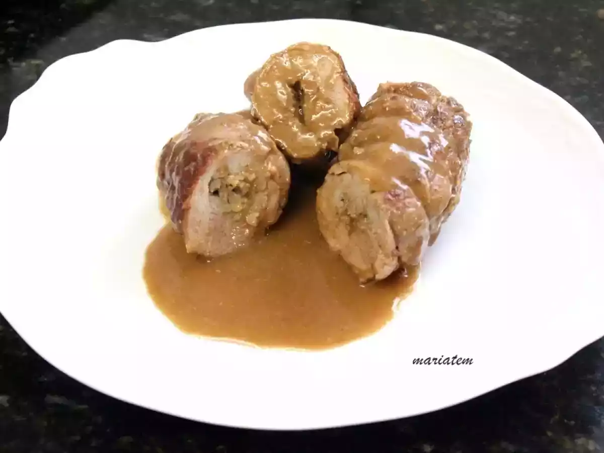 Solomillo relleno de nueces y queso