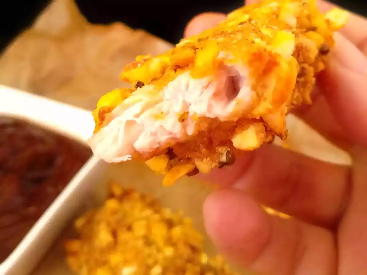 Solomillos de pollo con kikos {al horno} - foto 3