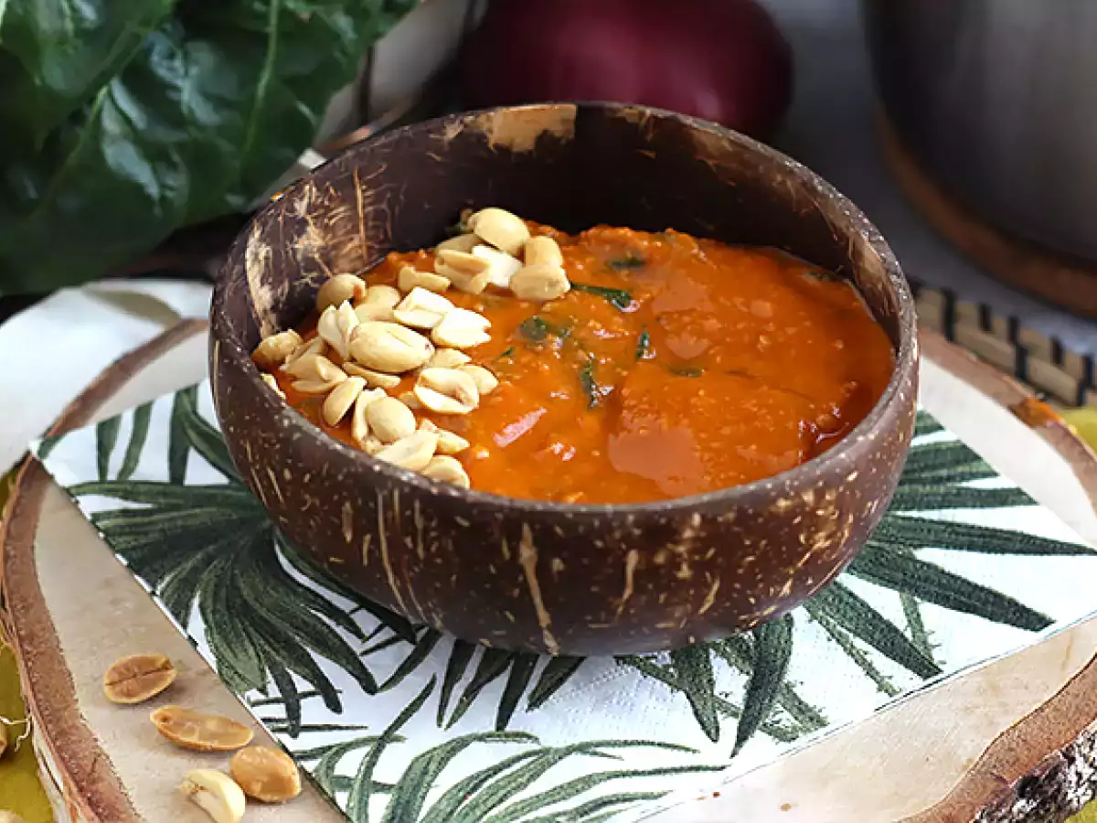 Sopa africana de cacahuetes, tomate y acelgas - African Peanut soup - foto 5