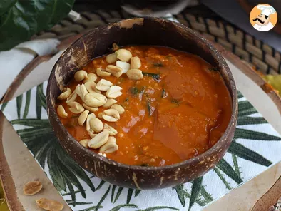 Sopa africana de cacahuetes, tomate y acelgas - african peanut soup - Receta  Petitchef