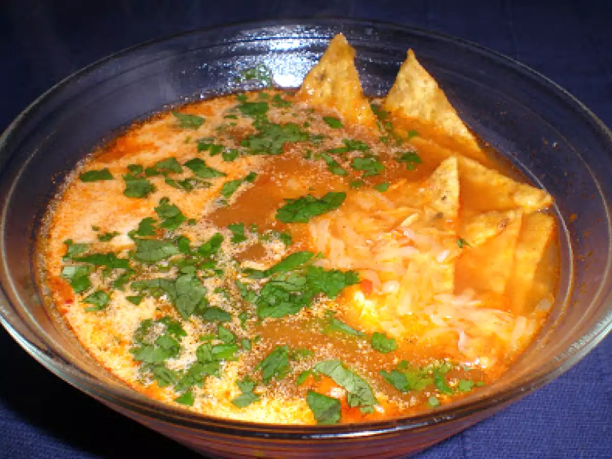 Sopa azteca tradicional mejicana - foto 2